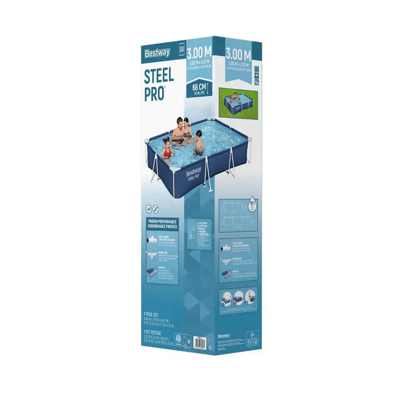 Bestway Steel-Frame Above-Ground Swimming Pool With Filter Pump - Rust-Resistant Build - Image 4 Bestway Steel-Frame Above-Ground Swimming Pool With Filter Pump - Rust-Resistant Build - Image 4