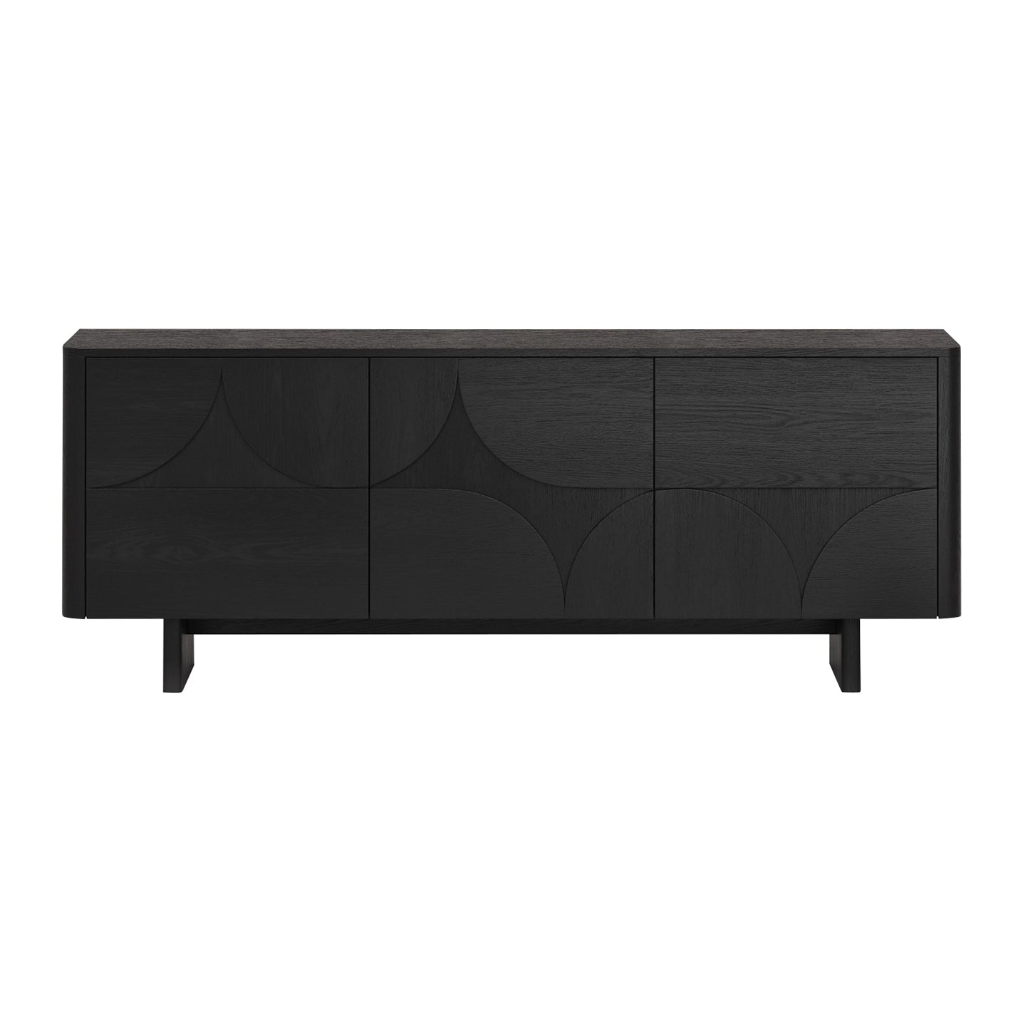 Blokker Brikk Dressoir B 200 cm - Essen / Zwart