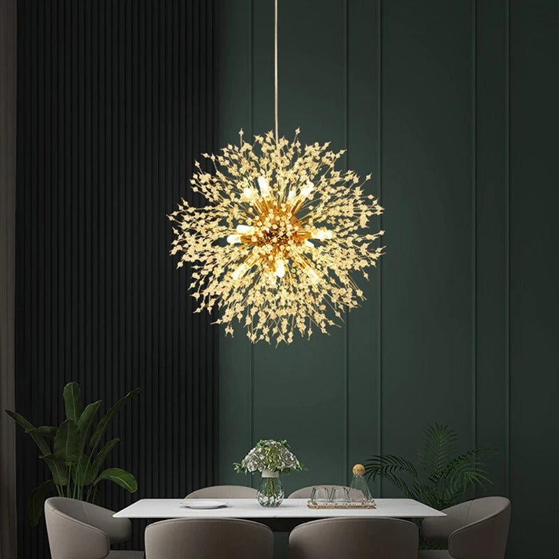 BloomLuxe – Paardenbloem Kristallen Kroonluchter in Elegant Design