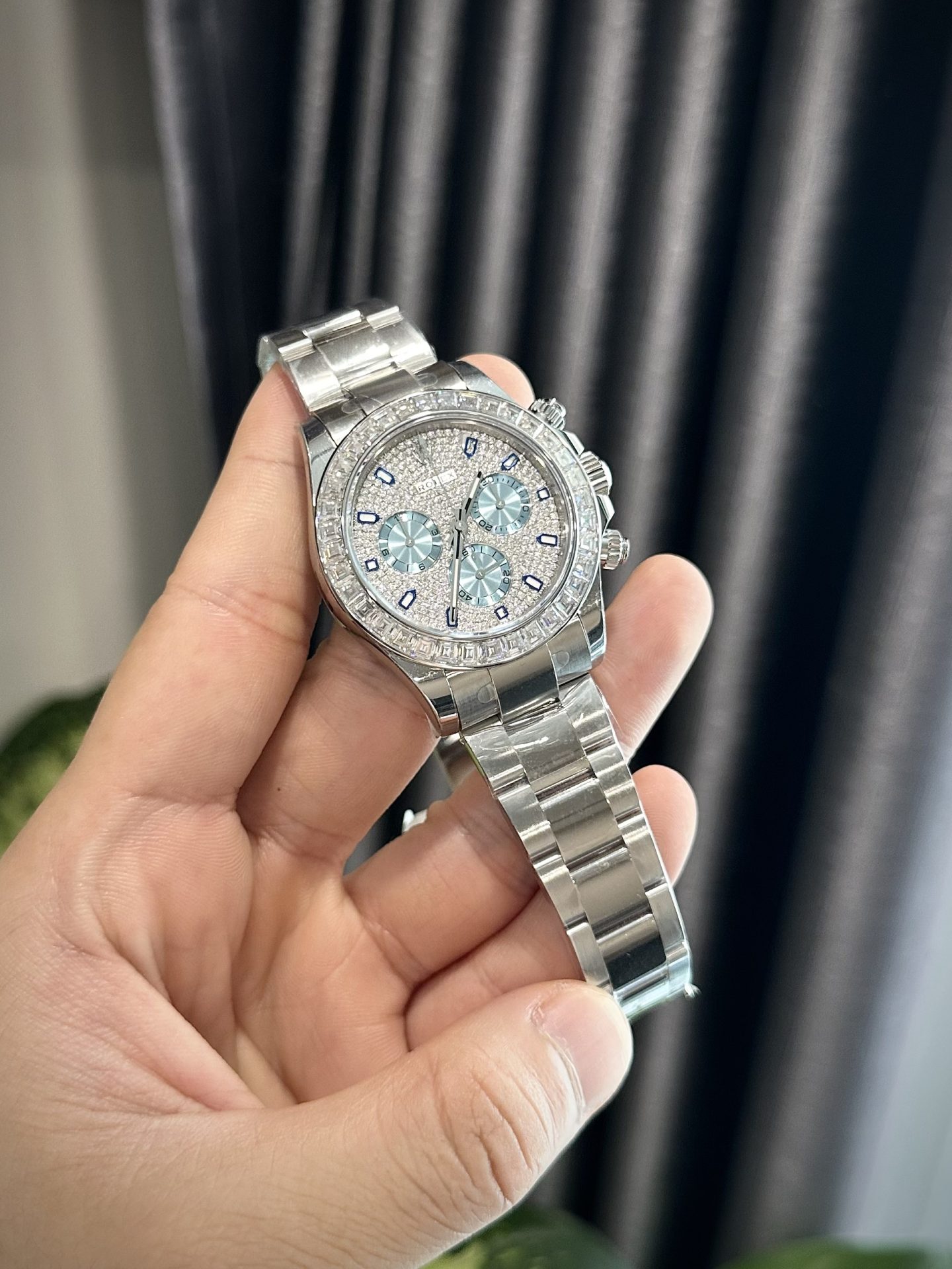 Rolex Best Replica Watch Daytona Custom Diamonds Moissanite 40mm - Elite Watch Atelier