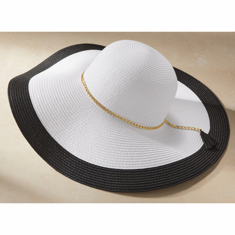 Striped Sunhat - MIDNIGHT VELVET CATALOG
