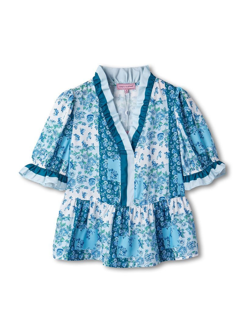 0126-TOP-SWT-PUFF-BLPTCH - Simply Southern Outlet