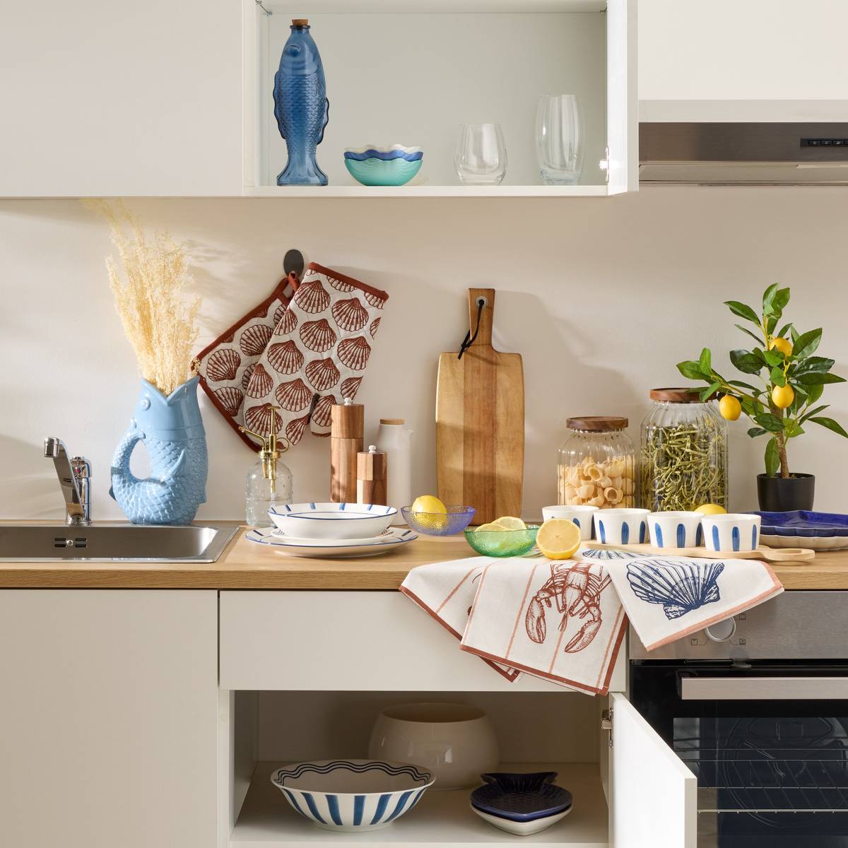 Set of 6 soup plates"Oceania" Porcelain, D.20.2 cm