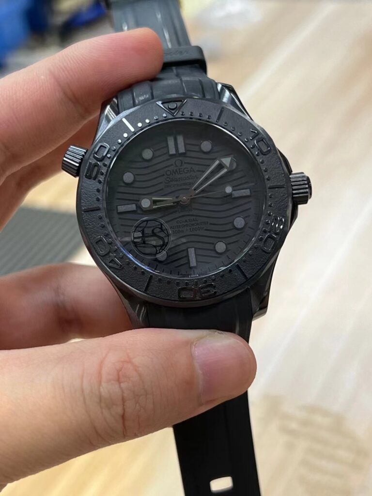 Omega Seamaster Replica Watch Black Ceramic Case Rubber Strap VS Factory 42mm - Elite Watch Atelier