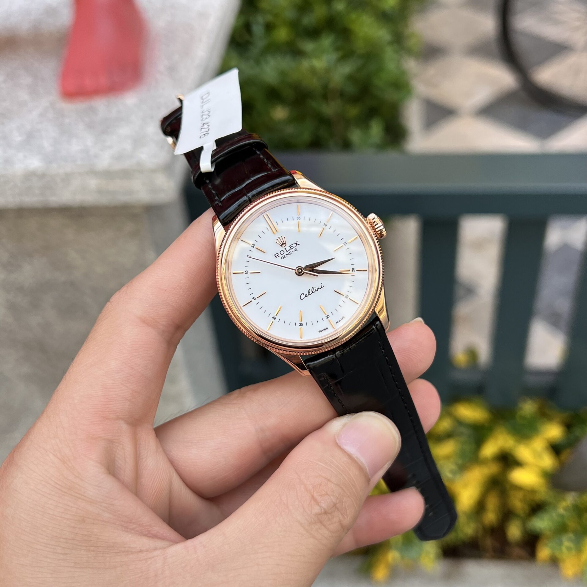 Rolex Cellini 50505 Gold Wrapped Leather Strap Replica Watch MKS 39mm - Elite Watch Atelier