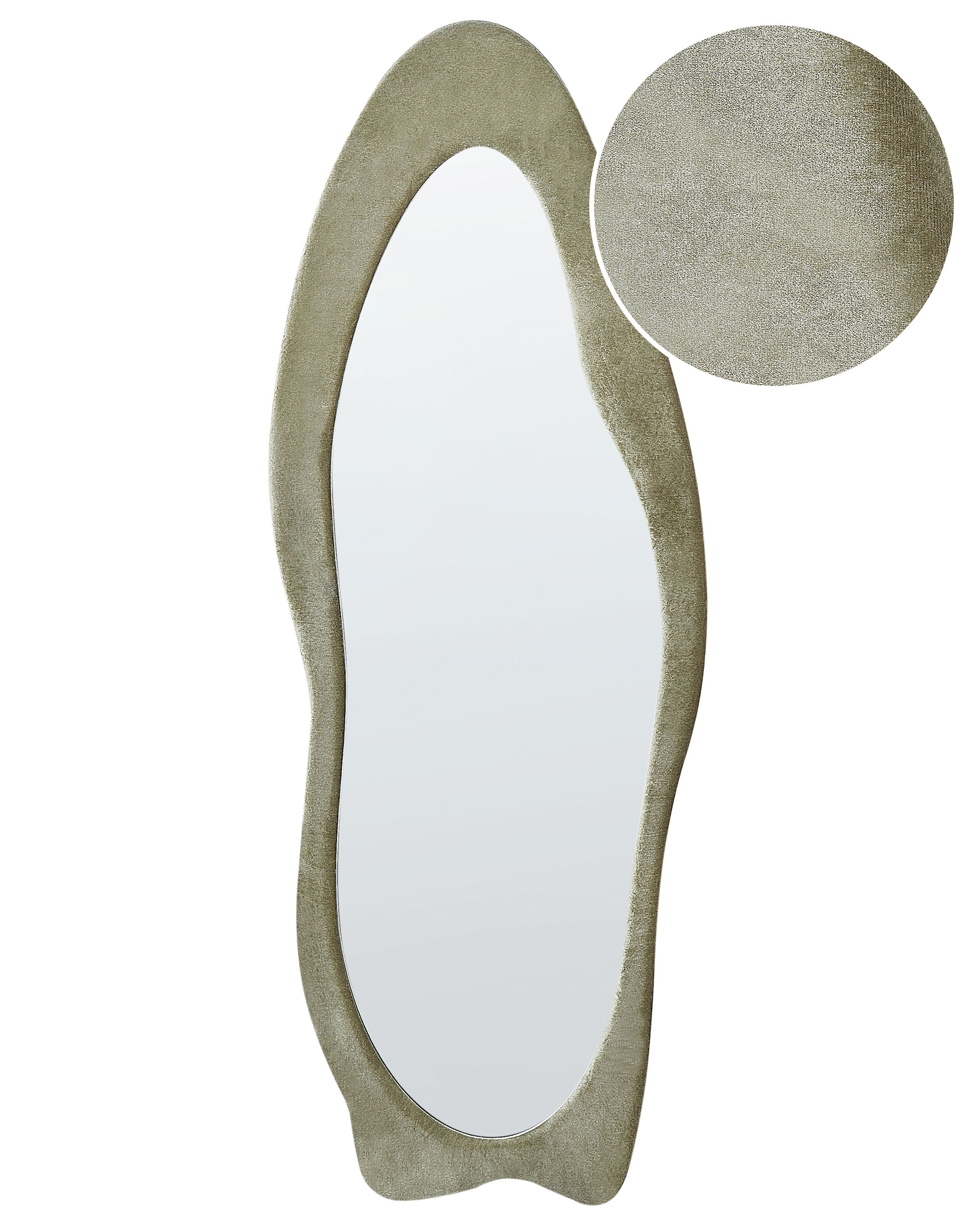 Wall Mirror REIGNY 57 cm 160 cm Velvet Olive Green