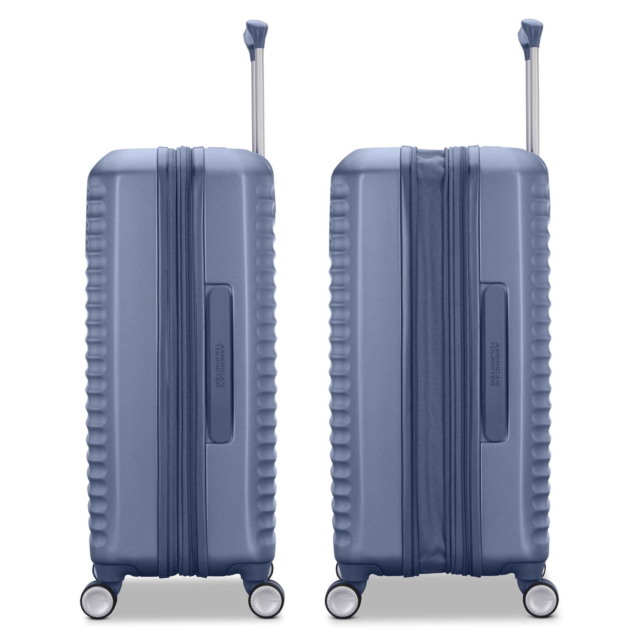 American Tourister Stratum 3.0 Large Hardside Checked Suitcase with Spinner Wheels - Elemental Blue - Image 2