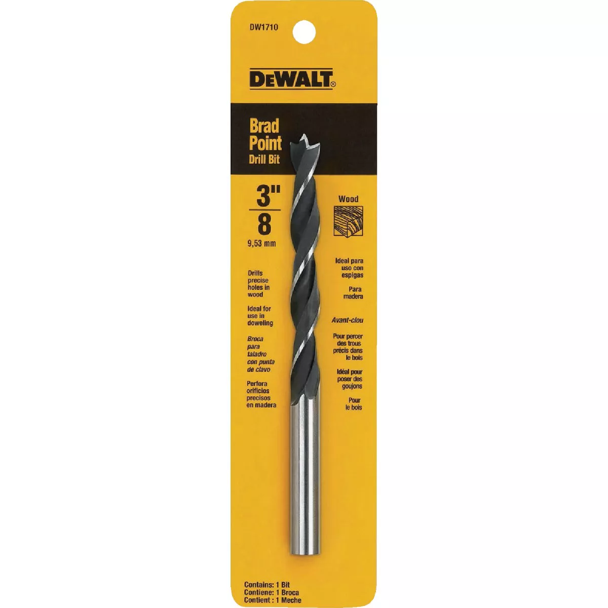 DEWALT 3/8 In. Brad Point Drill Bit