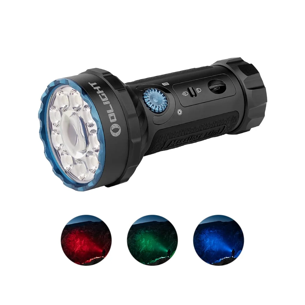 OLIGHT Marauder Mini 7,000 Lumens Bright Flashlight with 600 Meters Beam Distance, Powerful RGB Lights, Magnetic Rechargeable for Outdoors Work, Hunting, and Searching(Black) - Image 2