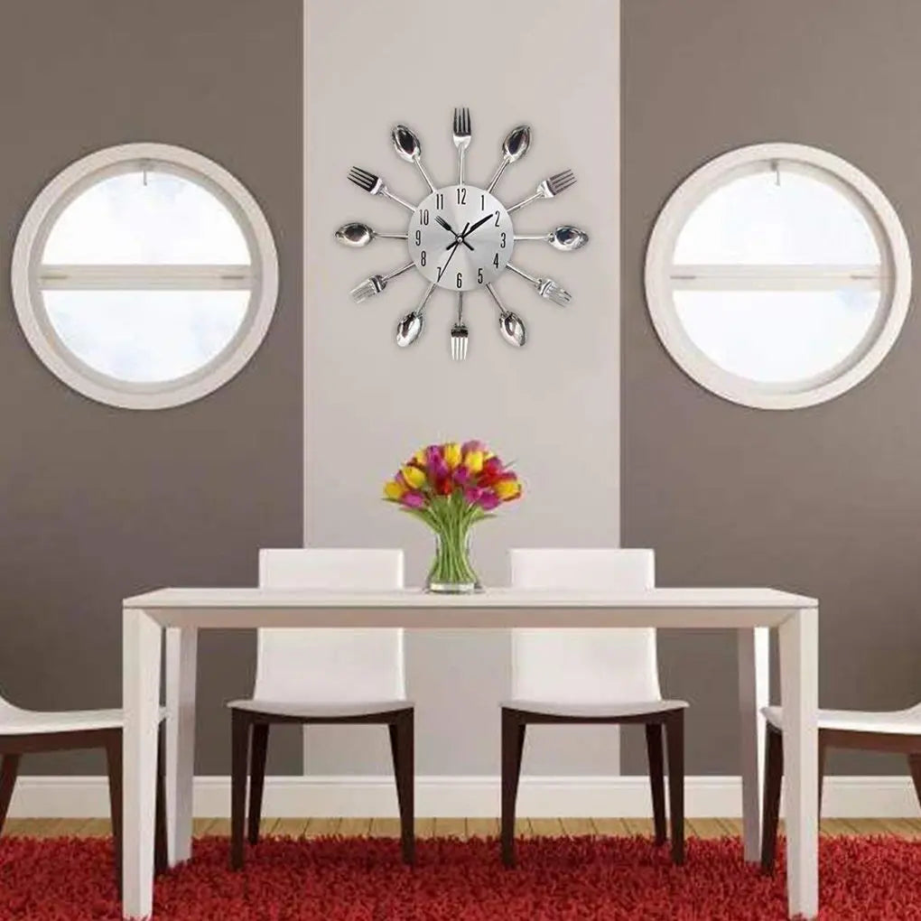 Tafelkunst | 3D Bestek Wandklok