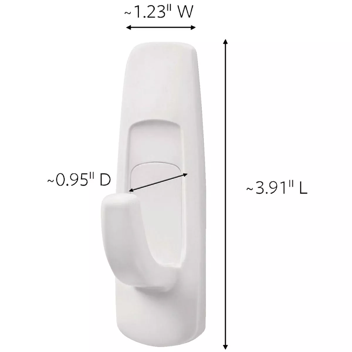 Command Large Utility Hook Value Pack, White, 6 Hooks, 16 Strips