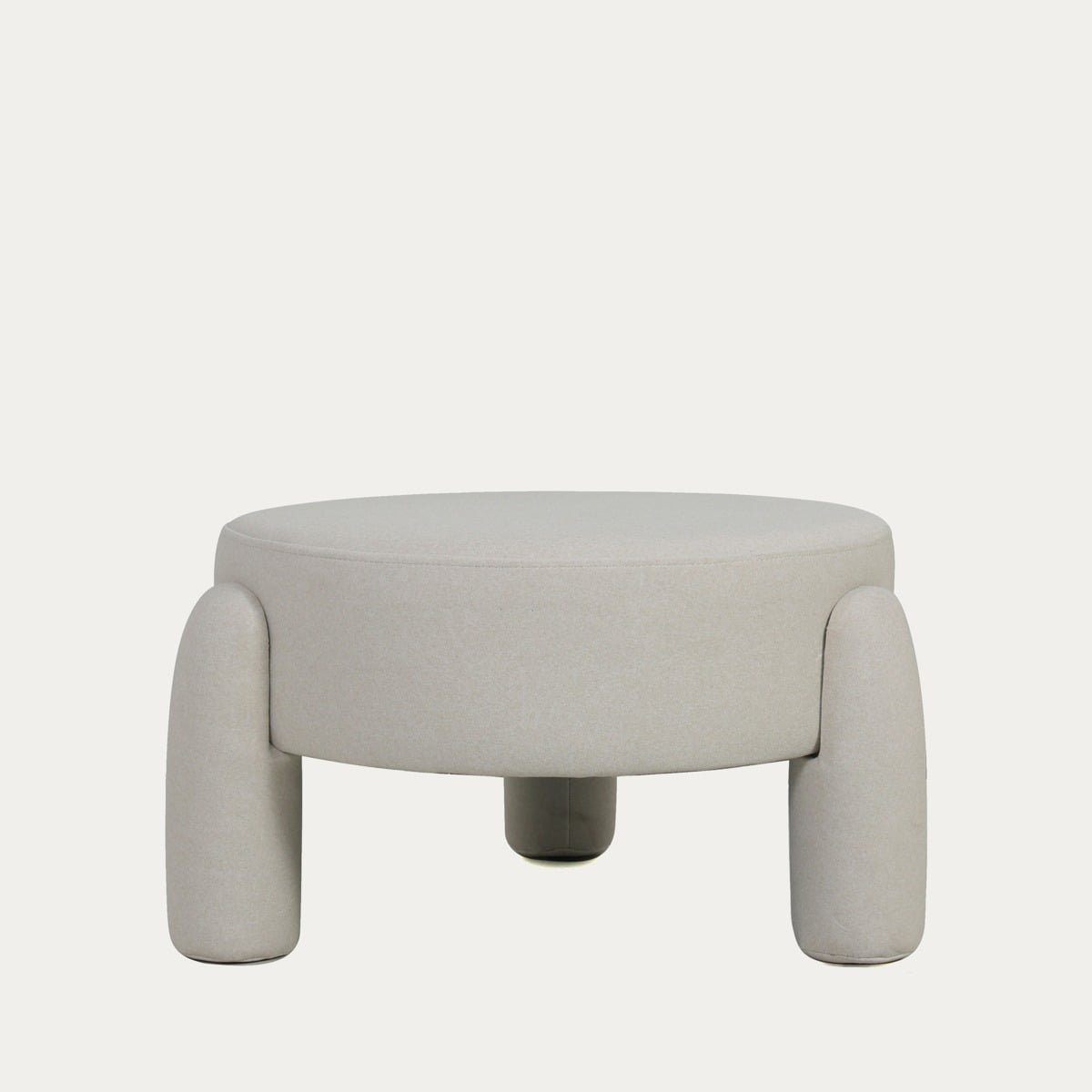 Pufa OLLERA w tkaninie ecru 65x65x36 cm