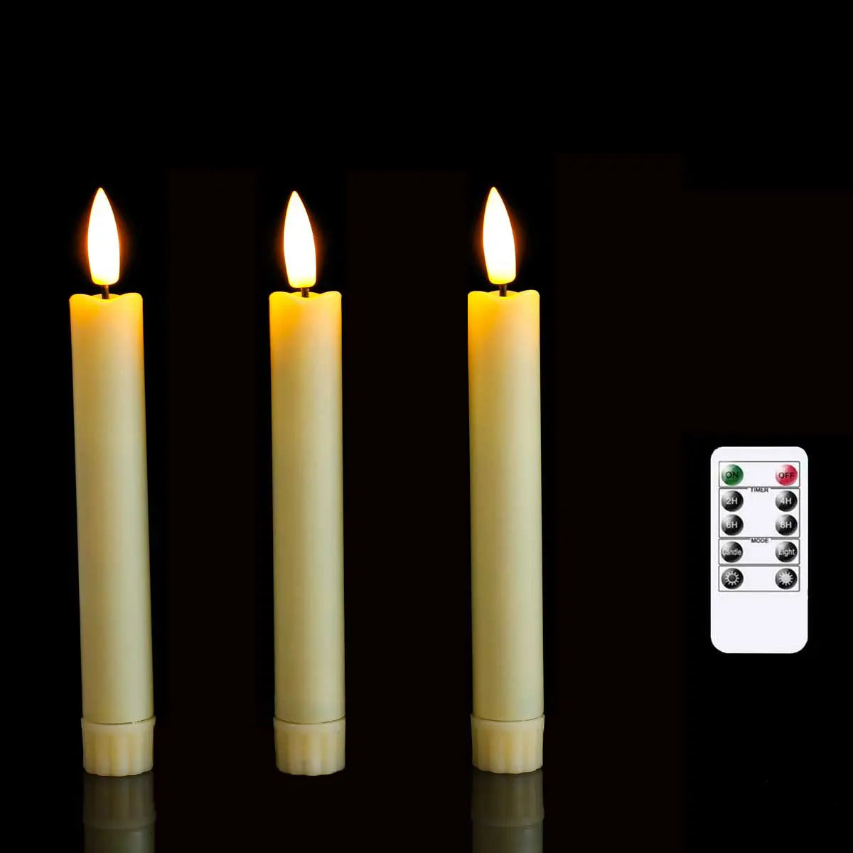 CandleGleam | LED Kegelkaarsen met Warme Gele Gloed