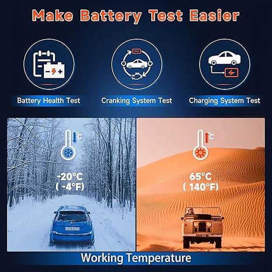 Foxwell NT301 Plus with Storage Case 2 in 1 Mechanic OBD2 Scanner Battery Tester Code Reader Scan Tool