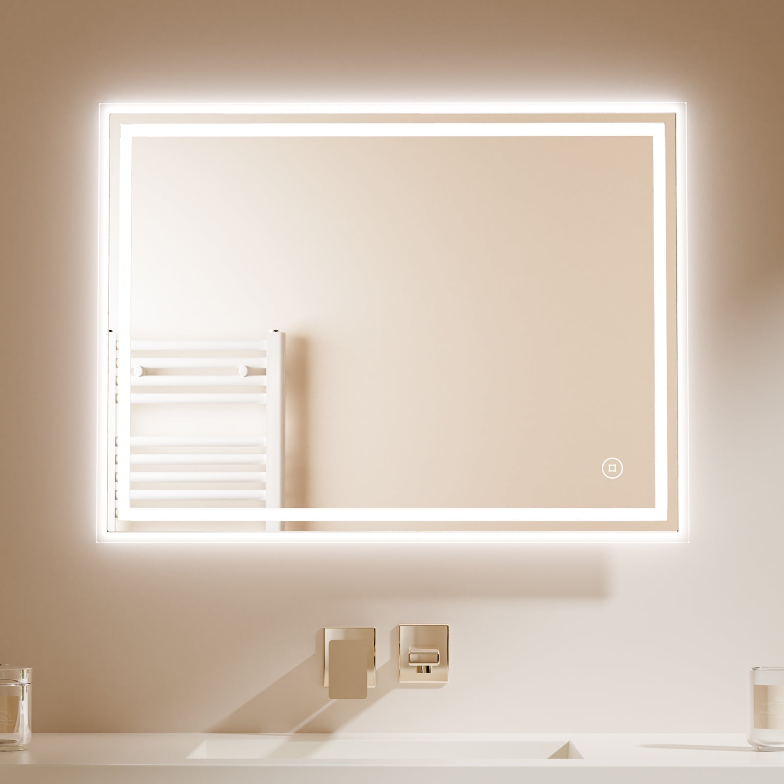 LeemiPro Spiegel – LED Badkamerspiegel met Slimme 3-in-1 Touchfunctie