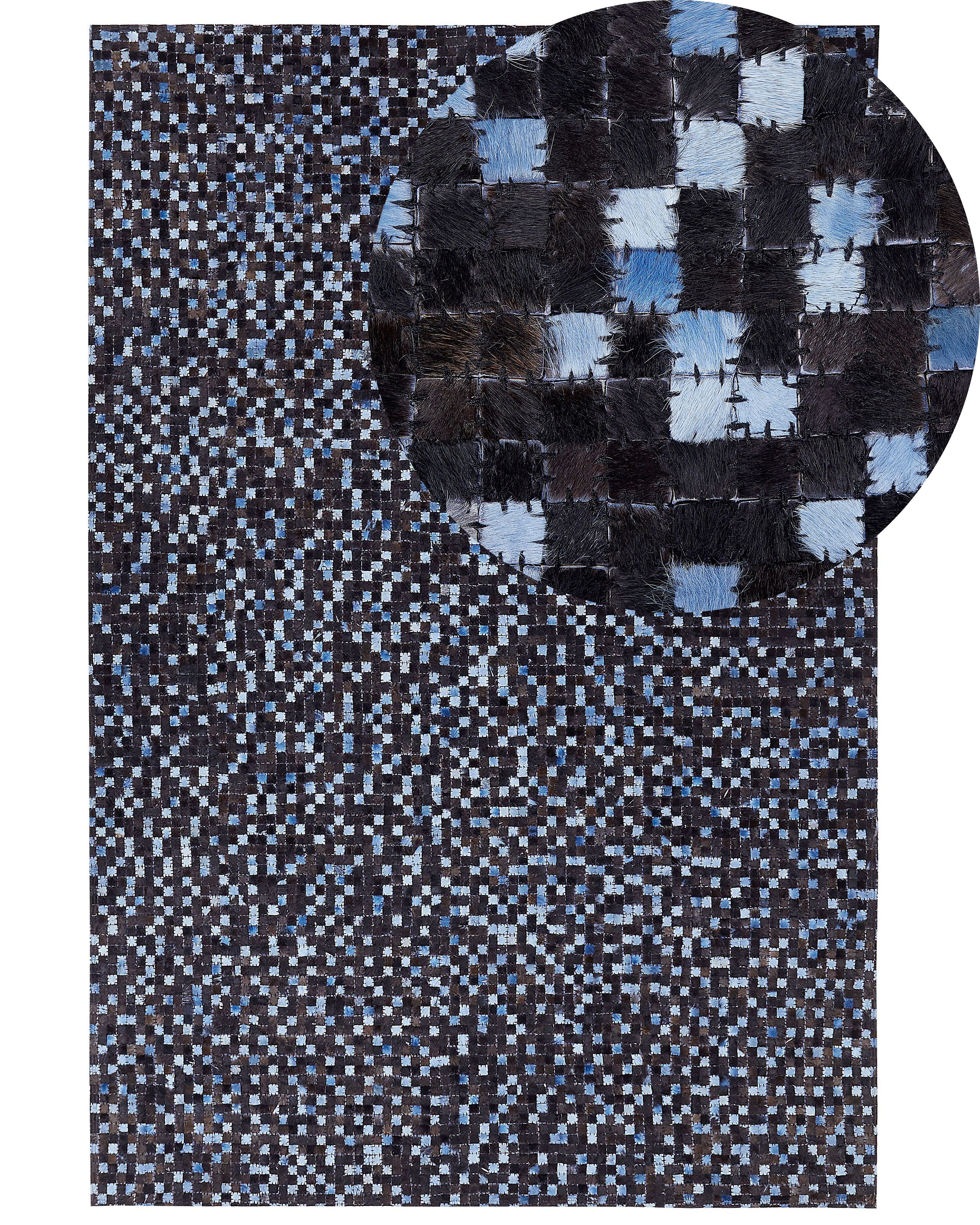 Rug IKISU Dark Brown 160 x 230 cm Leather