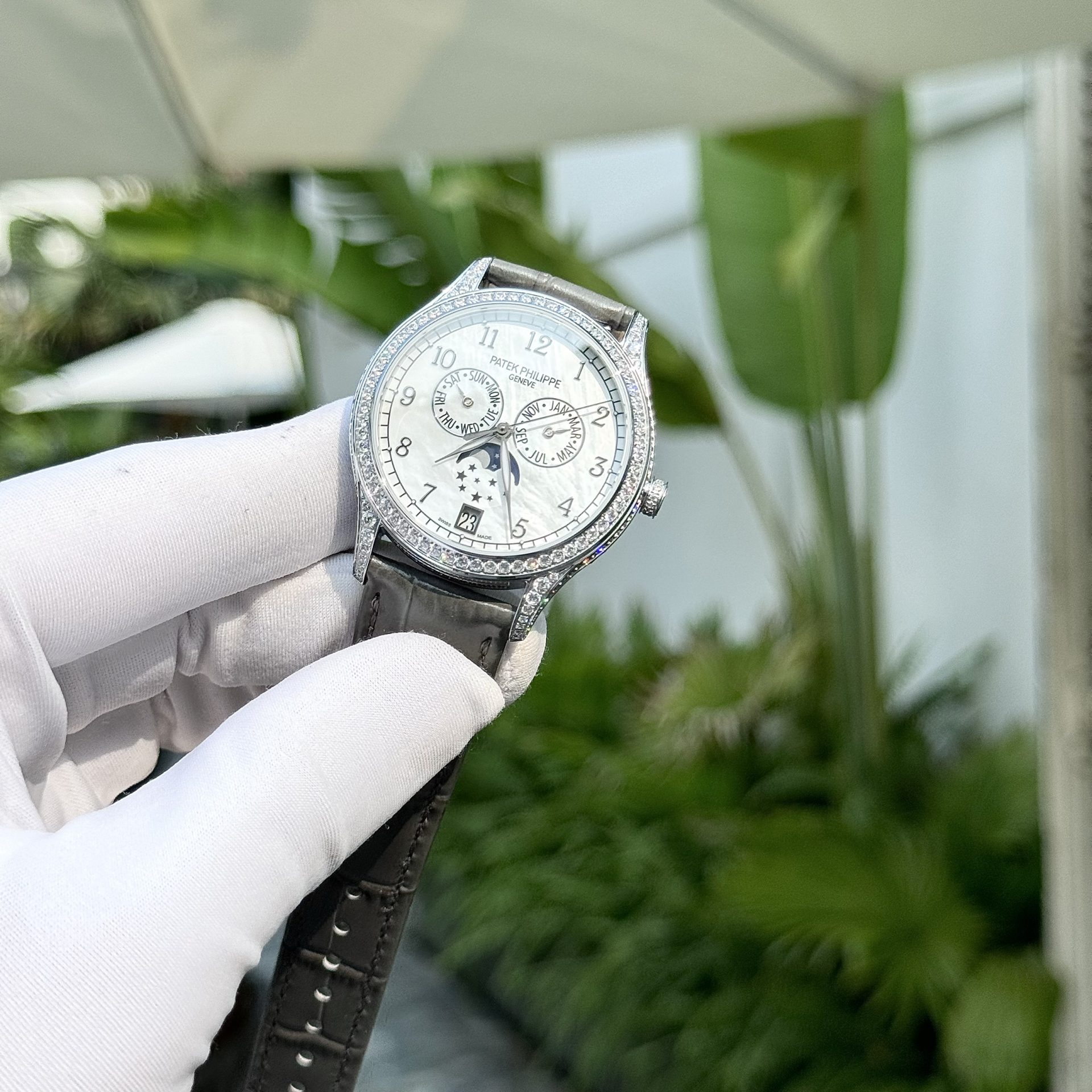 Patek Philippe Best Replica Watches Complications 4947G Gray Leather Strap 38mm - Top club