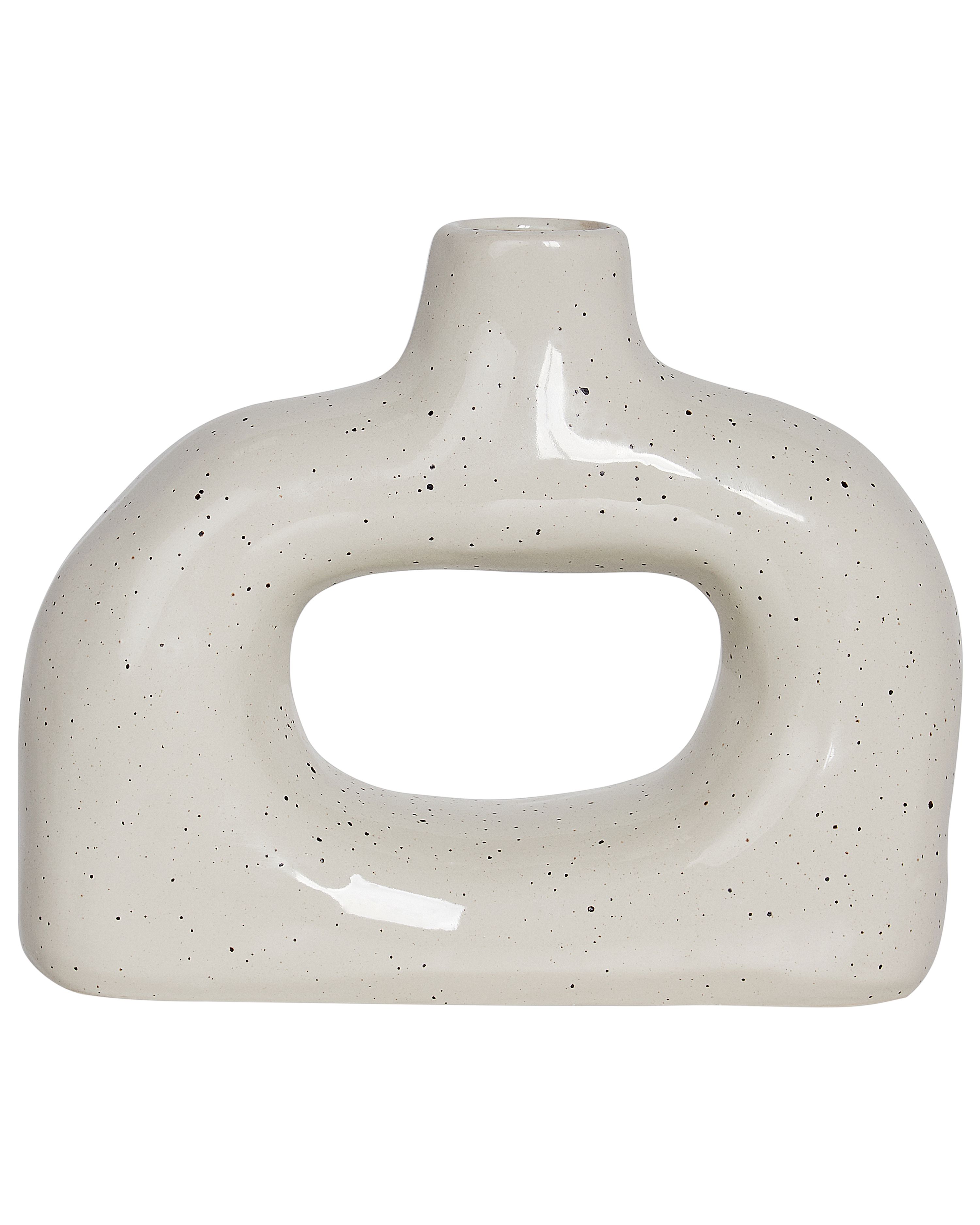 Flower Vase MOONEYE Stoneware 19 cm Off-White