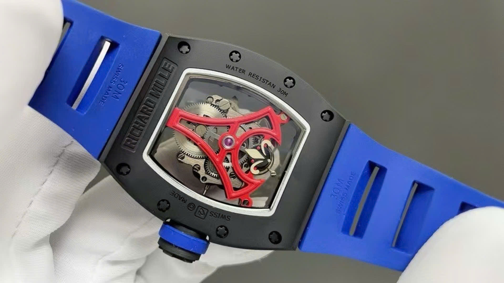 Richard Mille Clone Watch RM52-03 Paris Saint-Germain Tourbillon Ceramic Black 40x48mm - Top club