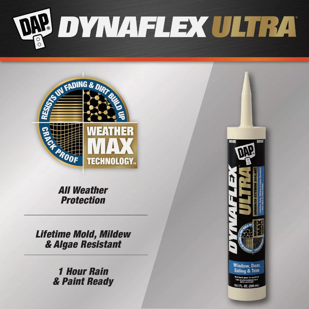 Dap Dynaflex Ultra 10.1 Oz. Dark Bronze Advanced Exterior Sealant for Window, Door & Siding