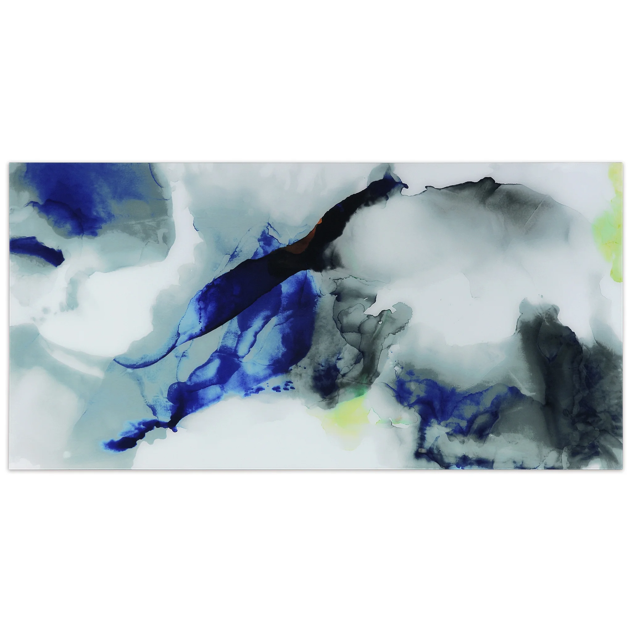 Empire Art Direct Blue Splash Frameless Free Floating Tempered Glass Panel Graphic Wall Art, 72" x 36", Ready to Hang - Image 4