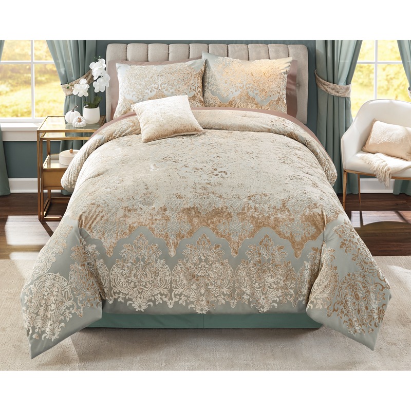 Beverly Velvet Jacquard Comforter Set - MIDNIGHT VELVET CATALOG