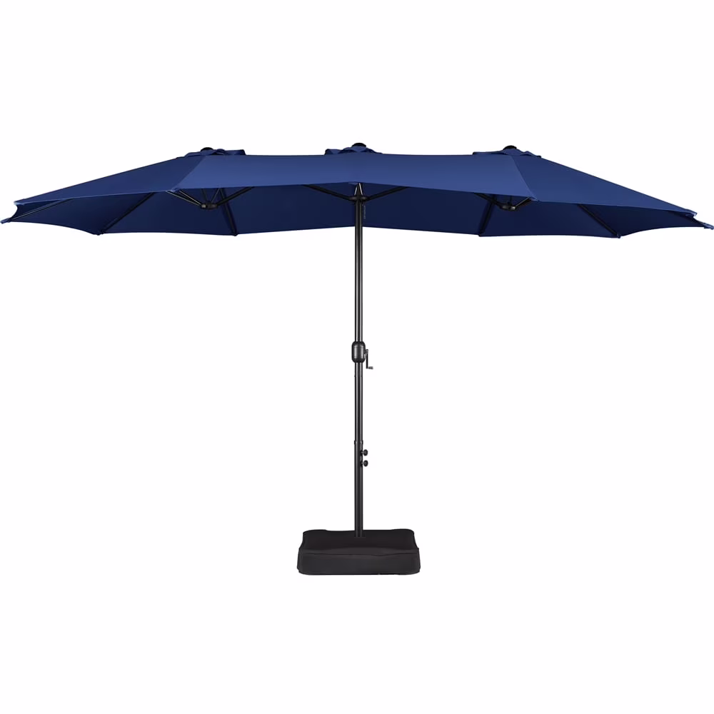 Topeakmart 13ft Patio Parasol Canopy with Crank, Tan - Image 7