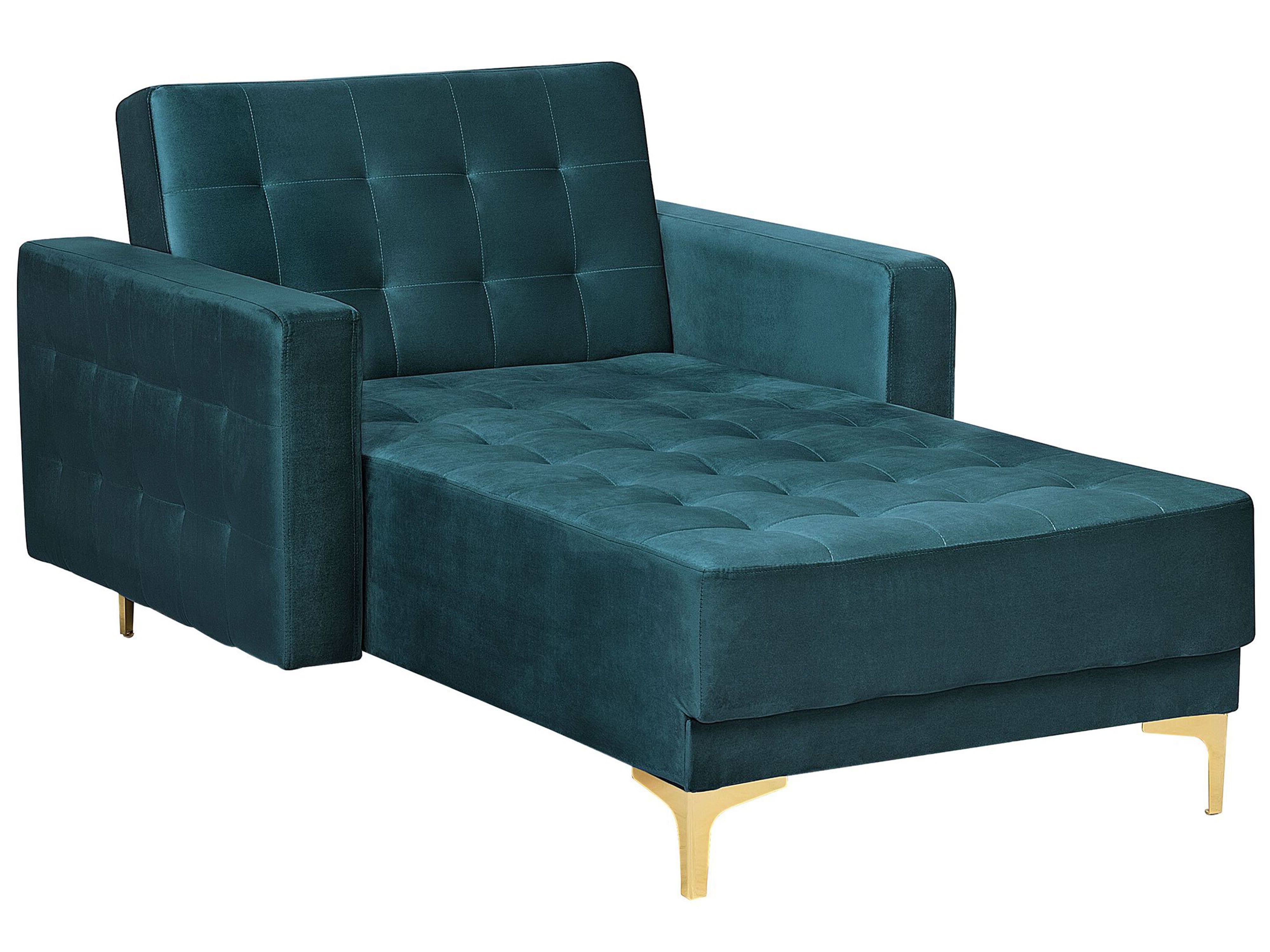 Chaise Longue ABERDEEN Velvet Teal