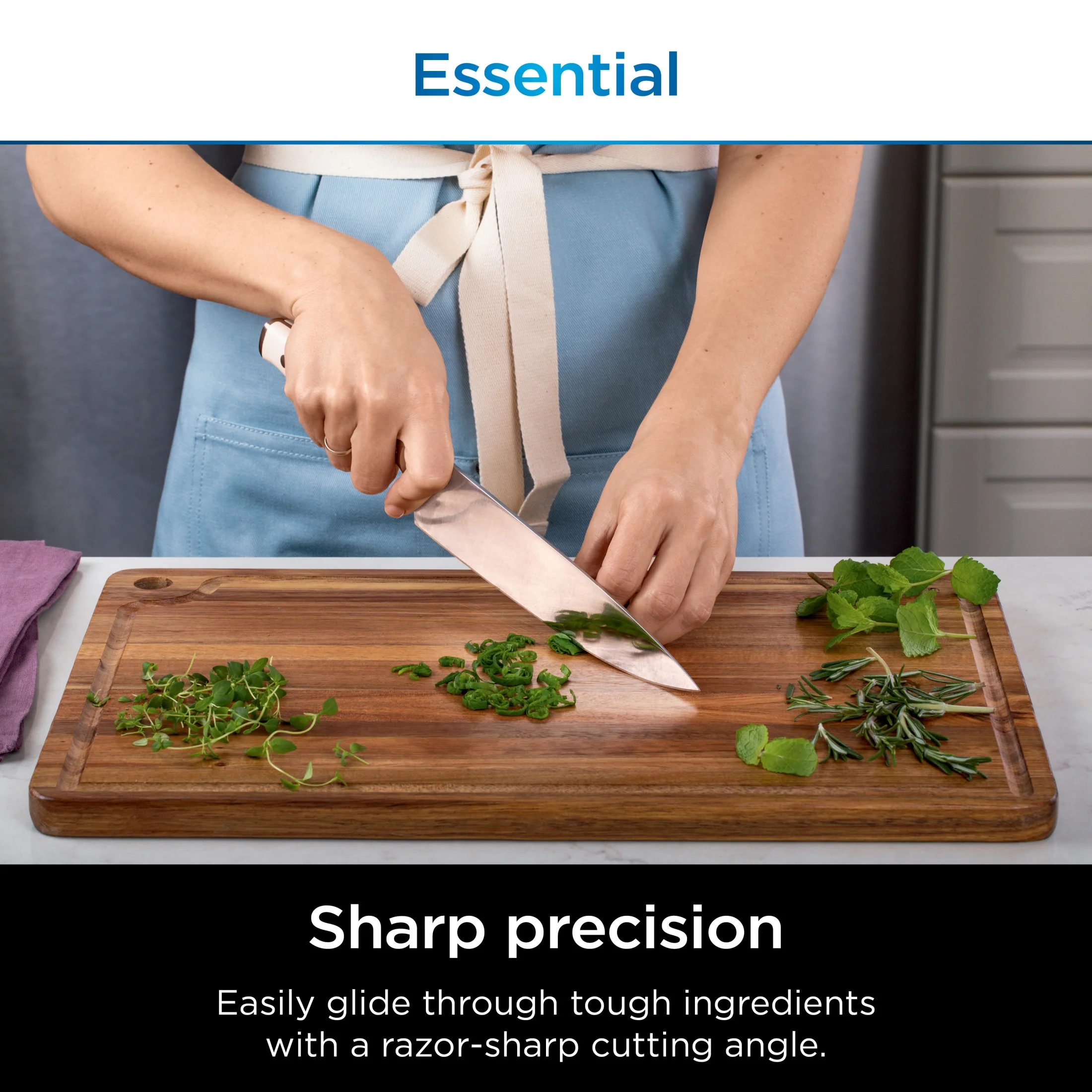 Ninja Foodi NeverDull 10-Piece Stainless Steel Essential Knife System with Sharpener, K12010 Black/Gray - Image 21
