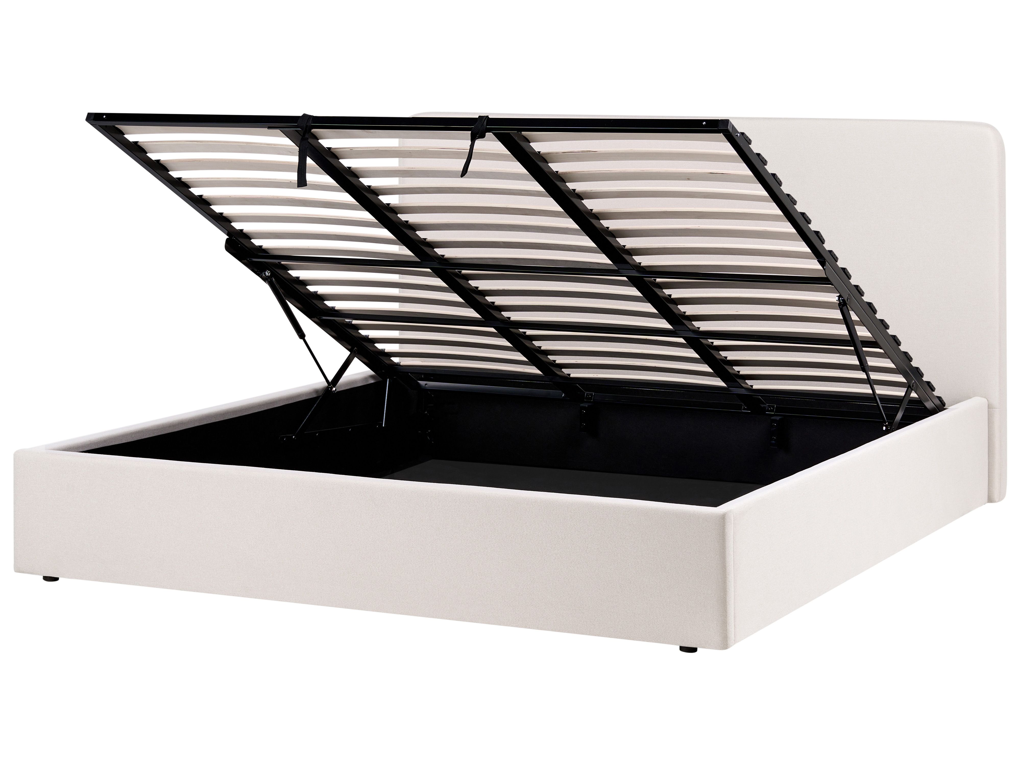 Ottoman Bed Fabric BRENON 180 x 200 cm (EU Super King) Light Beige