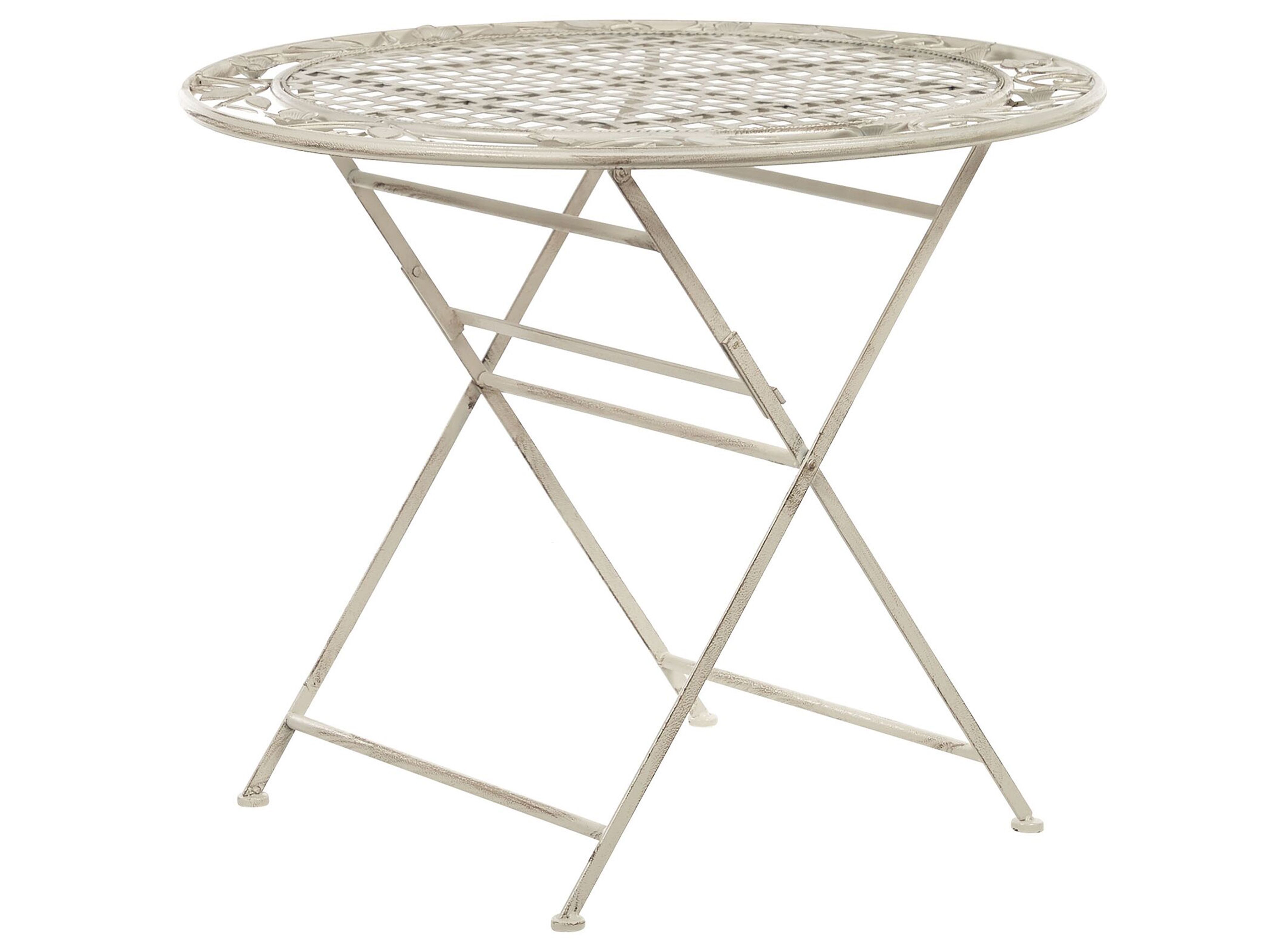 Bistro Table BIVIO 90 cm 90 cm Metal Off-White