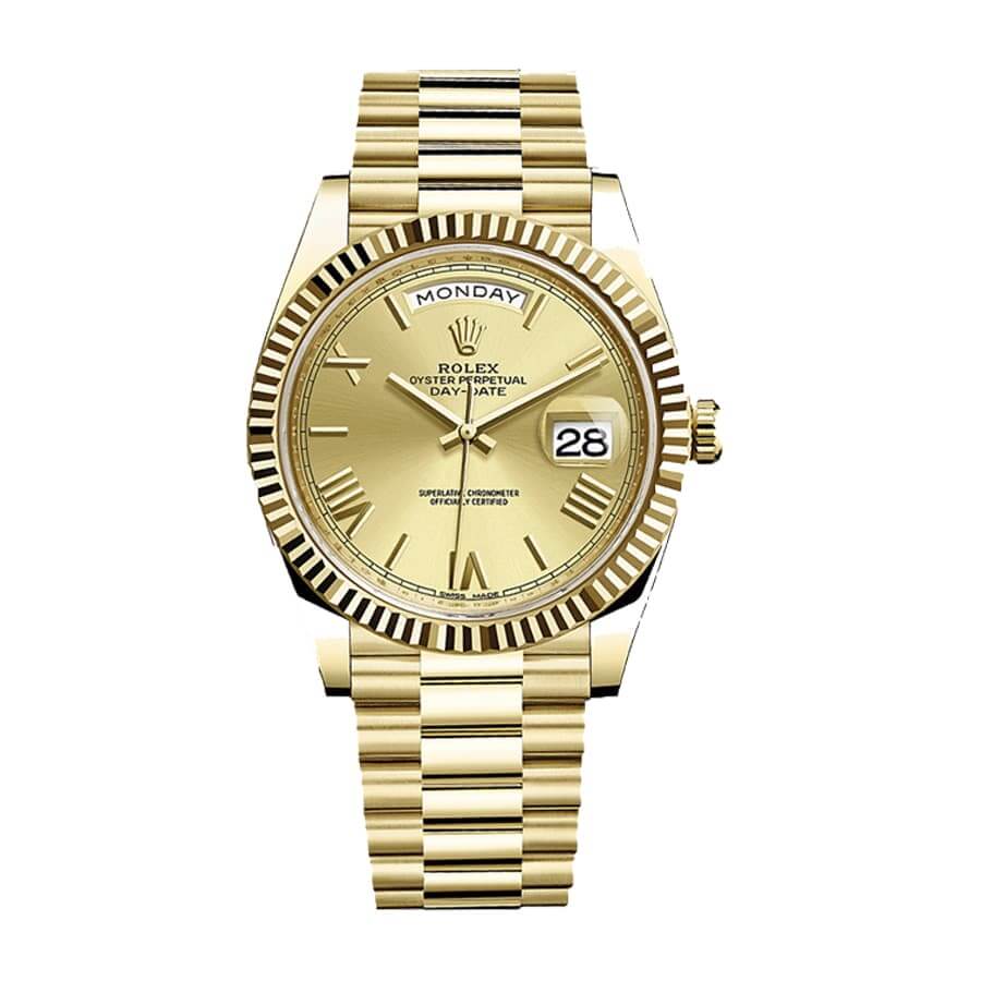 Rolex Day-Date II 228238-0007 KW Yellow Gold Champagne Dial Replica - Top club