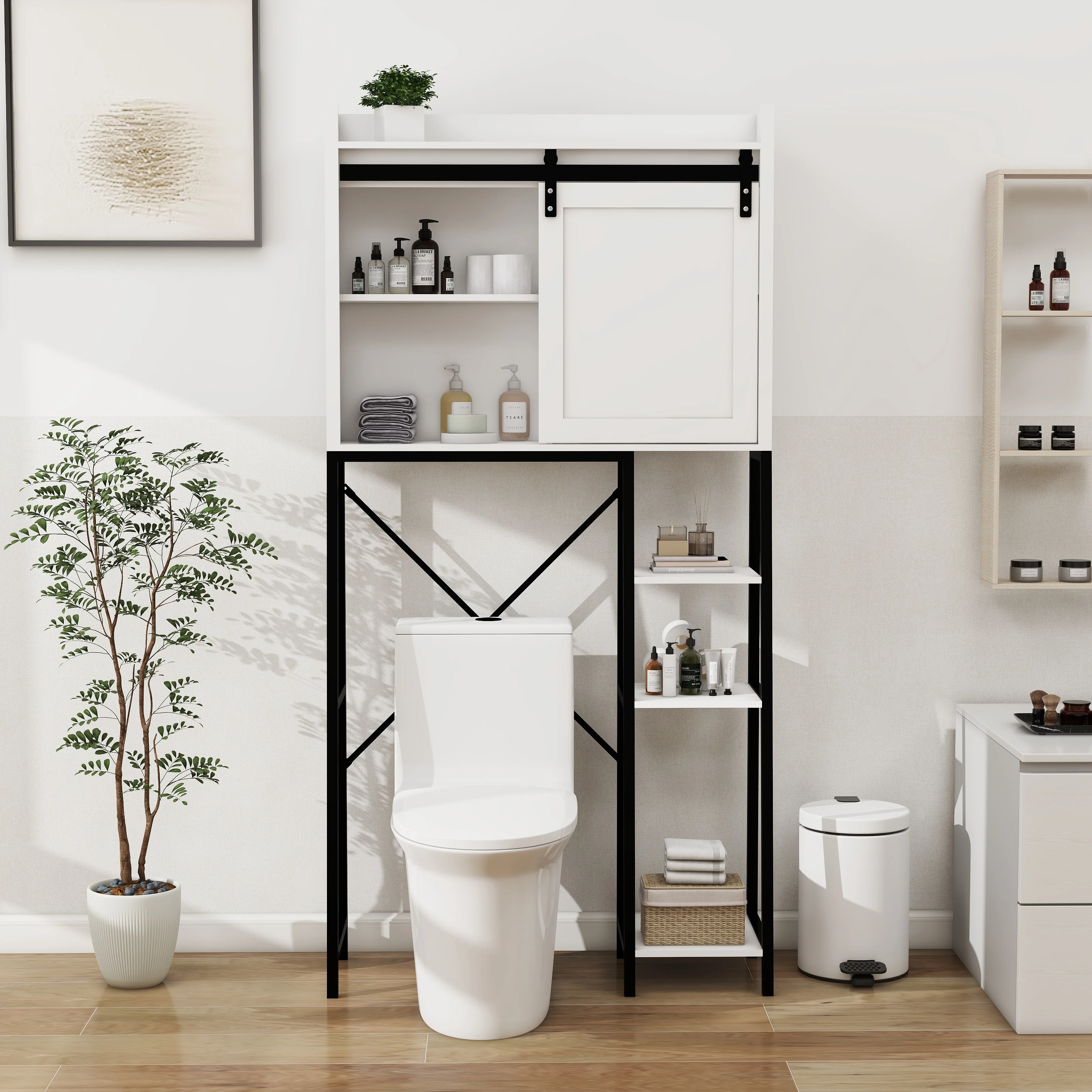 CNCJ Over The Toilet Storage Cabinet Bathroom Shelves