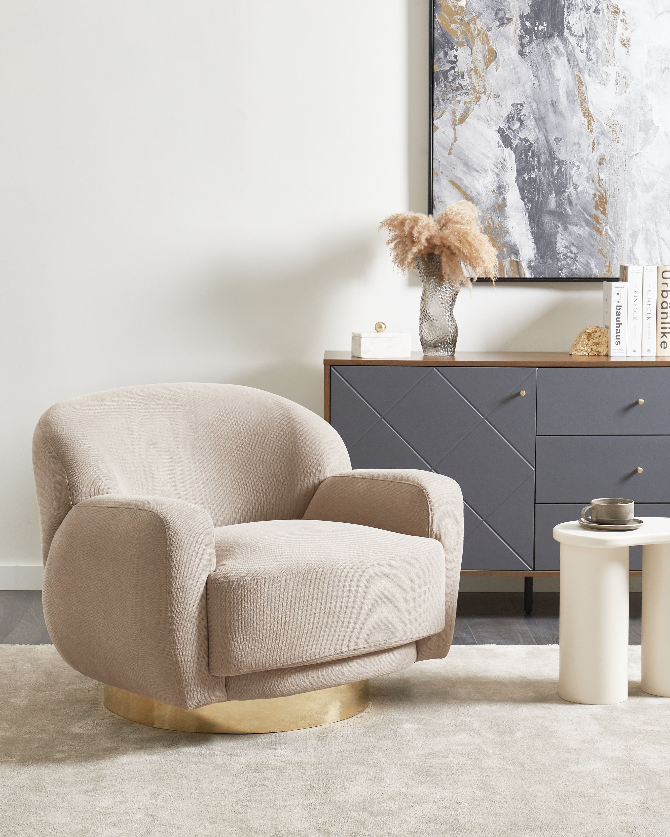 Armchair LEJRE Fabric Taupe