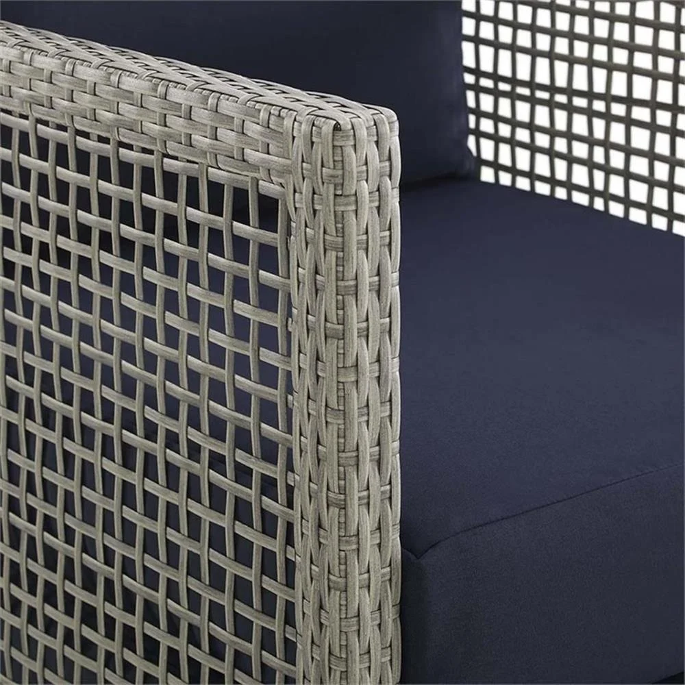 Afuera Living Wicker Patio Loveseat in Gray - Image 14