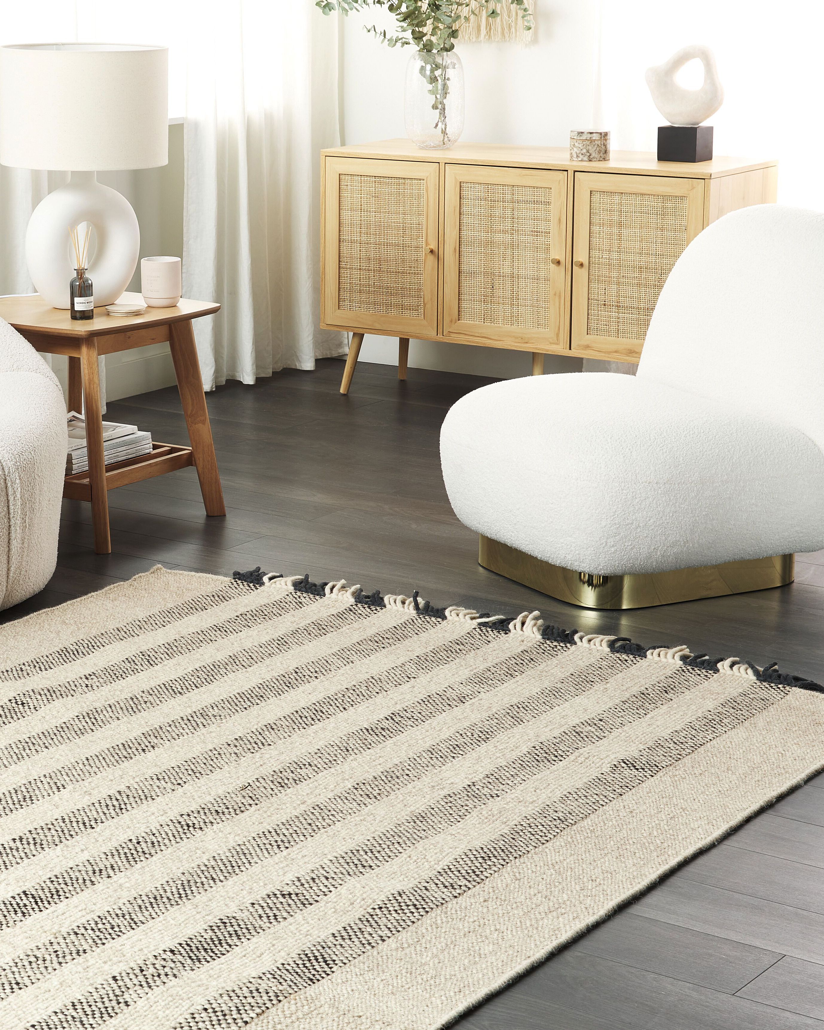 Rug TACETTIN White 160 x 230 cm Wool