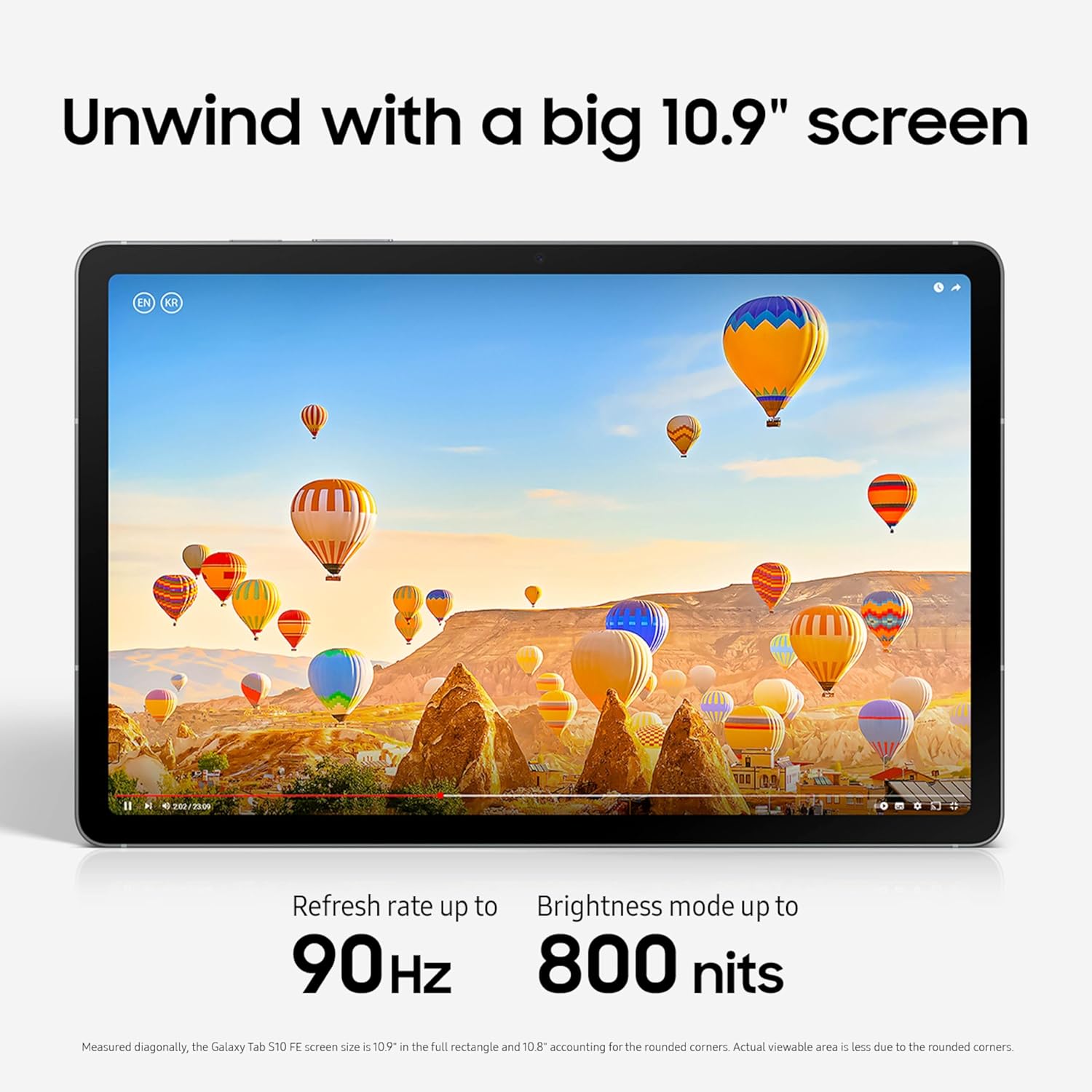 Samsung Galaxy Tab S10 FE 128GB WiFi Android Tablet  Large Display  Long Battery Life  Exynos 1580 Processor  IP68 Water-Resistant  90 Hz Refresh  S Pen for Note-Taking  US Version  Silver