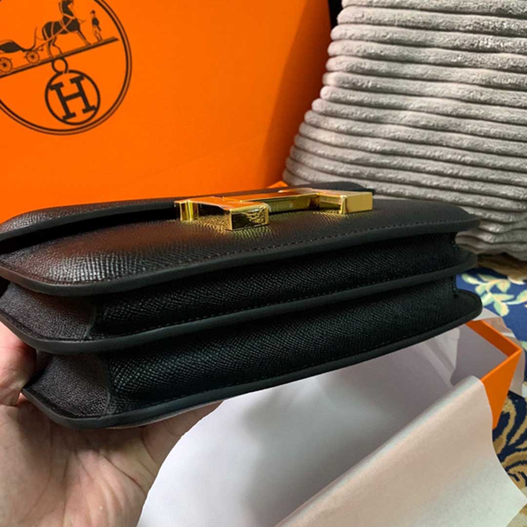 Replica Hermes Aaa-Constance Handbag 24Cm 19Cm Black/White/Pink1:1High-quality replica
