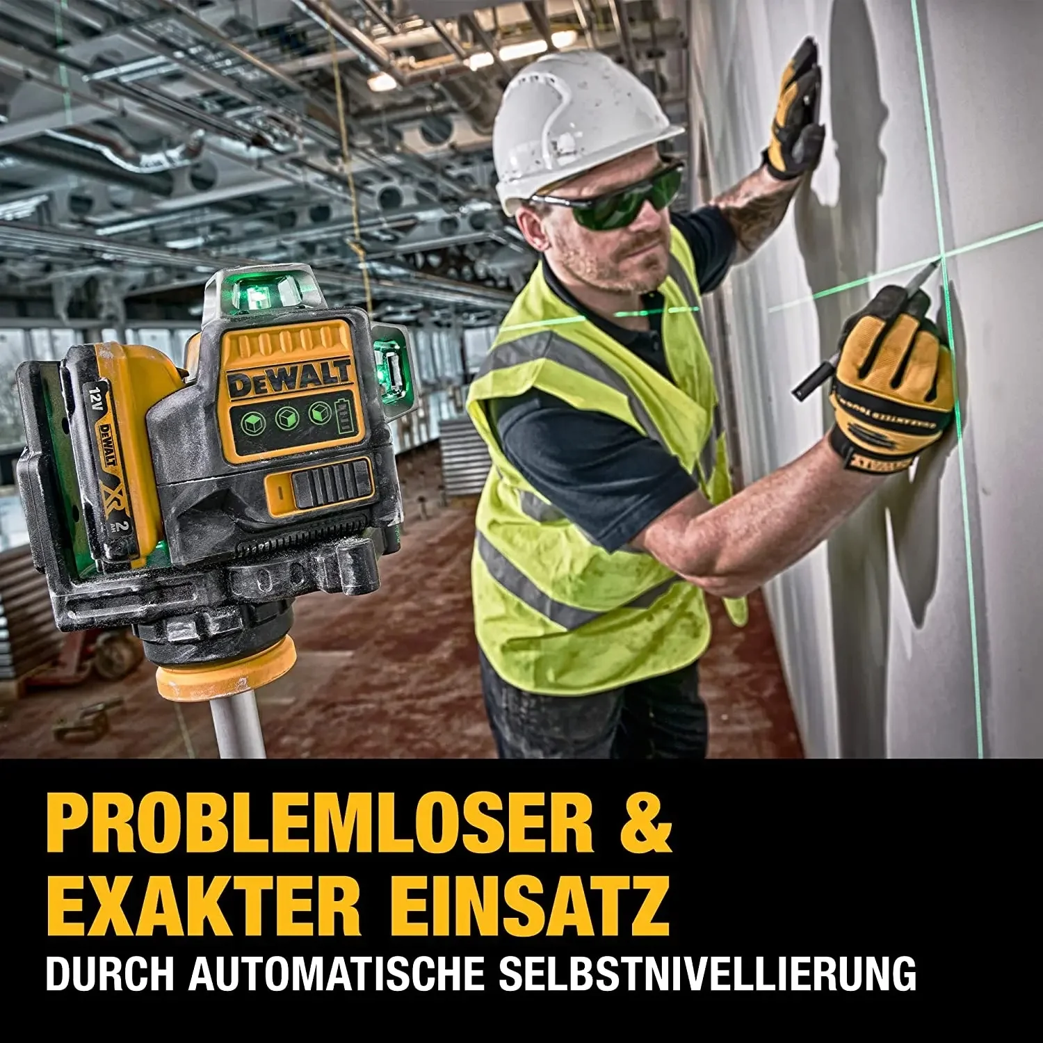 DeWalt? DW089LG 12V Max Laser Level, 3-Way 360 Green Degrees Professional Architectural Laser, Rotary and Linear Laser Levels???for Laser for Home Renovation Layout or Architectural Design