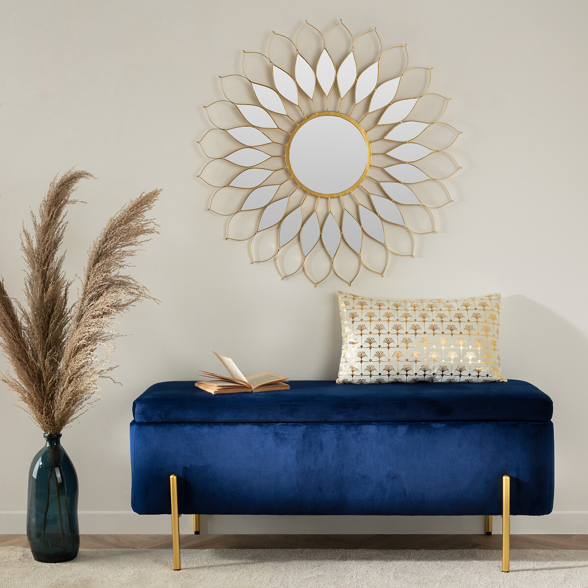 Vase "Dame Jeanne" Storm blue, H.73 cm