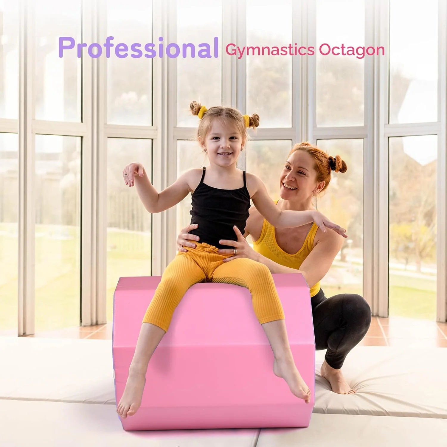 Matladin Octagon Gymnastics Skill Shapes, PVC Pink, 9.7 lb - Image 10