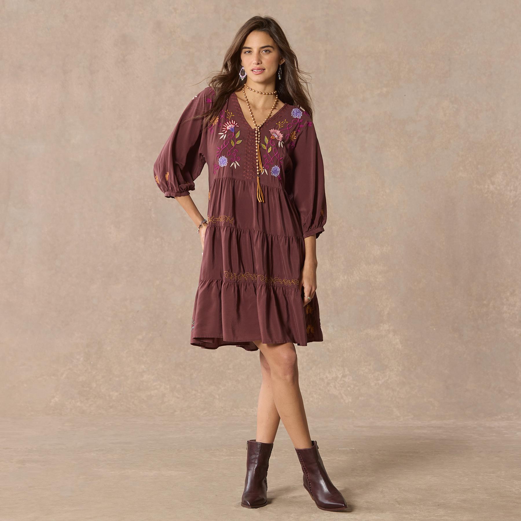 Toni Embroidered Dress - Sundance Clothing
