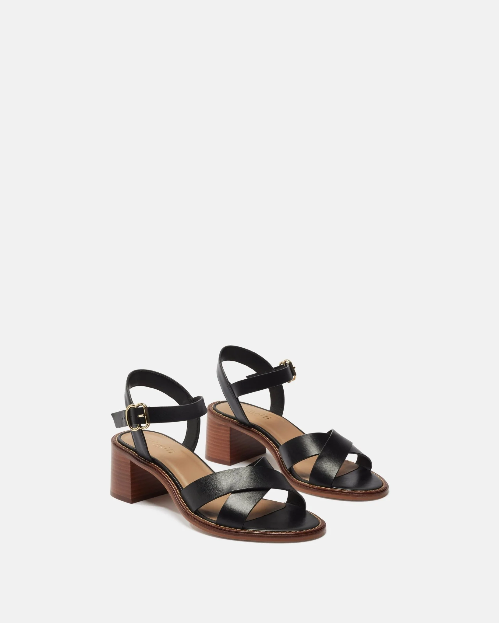SANDALES KANEL - En cuir à talons noir