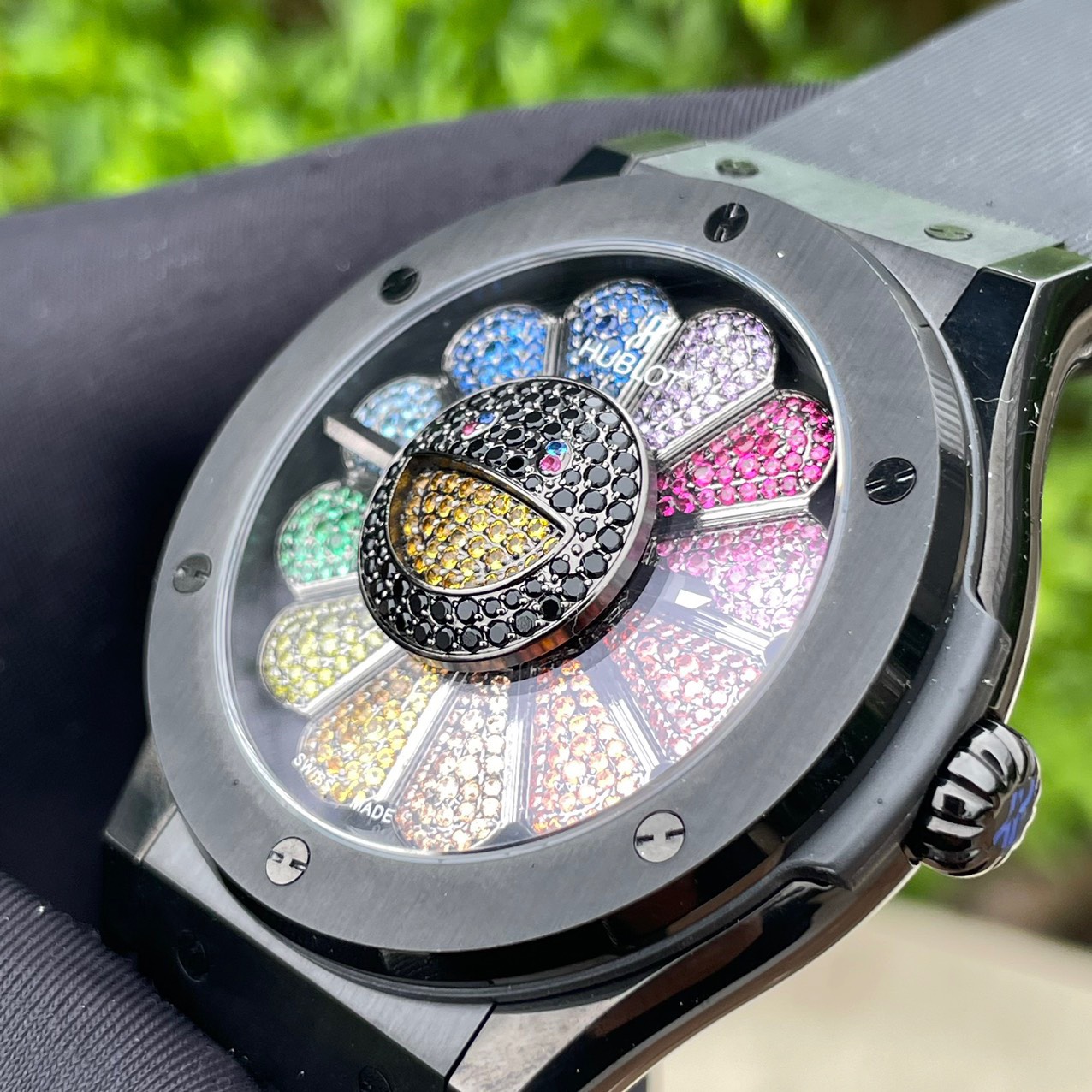 Hublot Replica Watch Takashi Murakami Rainbow Ceramic Rubber Strap 45mm - Top club