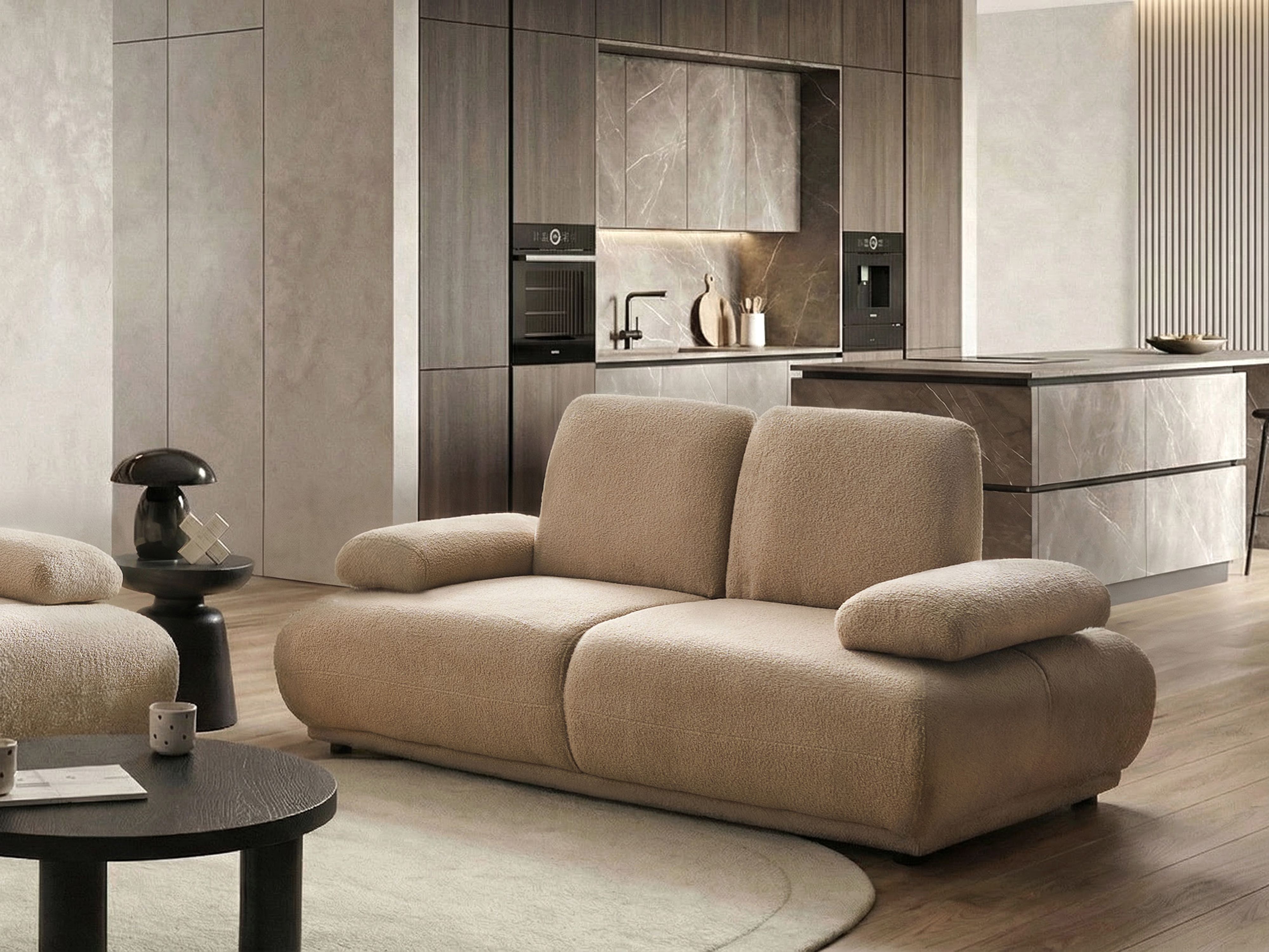 Sofa 2 Seater NACKA Boucle Beige
