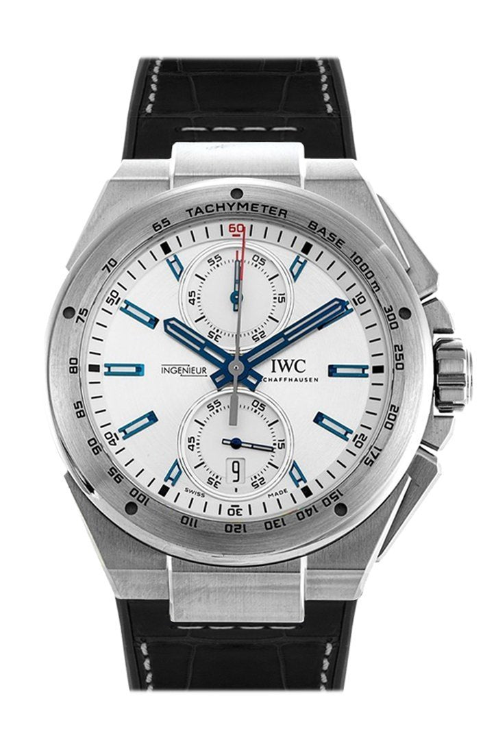 IWC Ingenieur  Chronograph Racer Silver Dial Rubber Strap 46mm Men's Watch IW378509(1:1 replica) - Top club