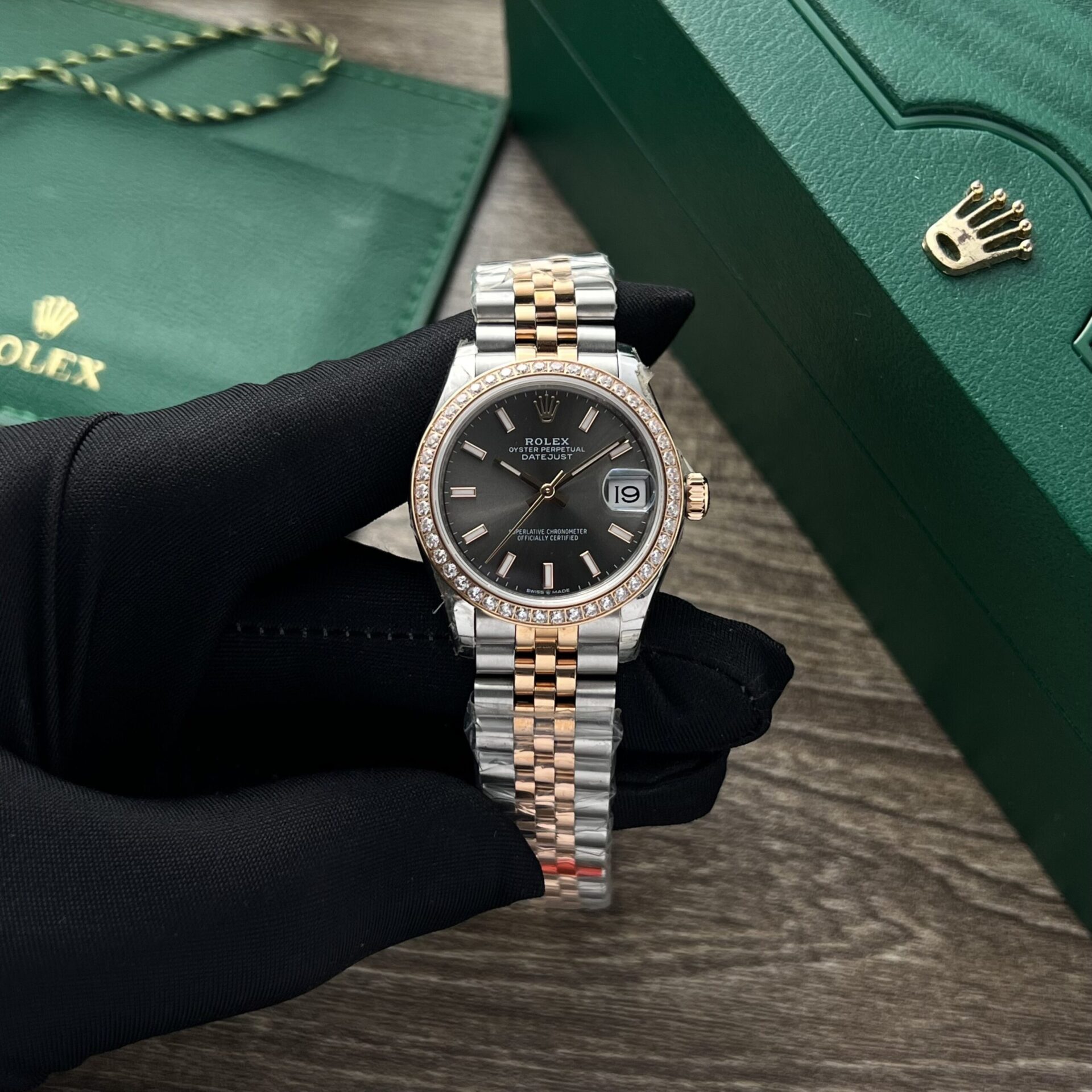 Rolex Datejust Fake Watches Womens Black Dial 31mm - Elite Watch Atelier