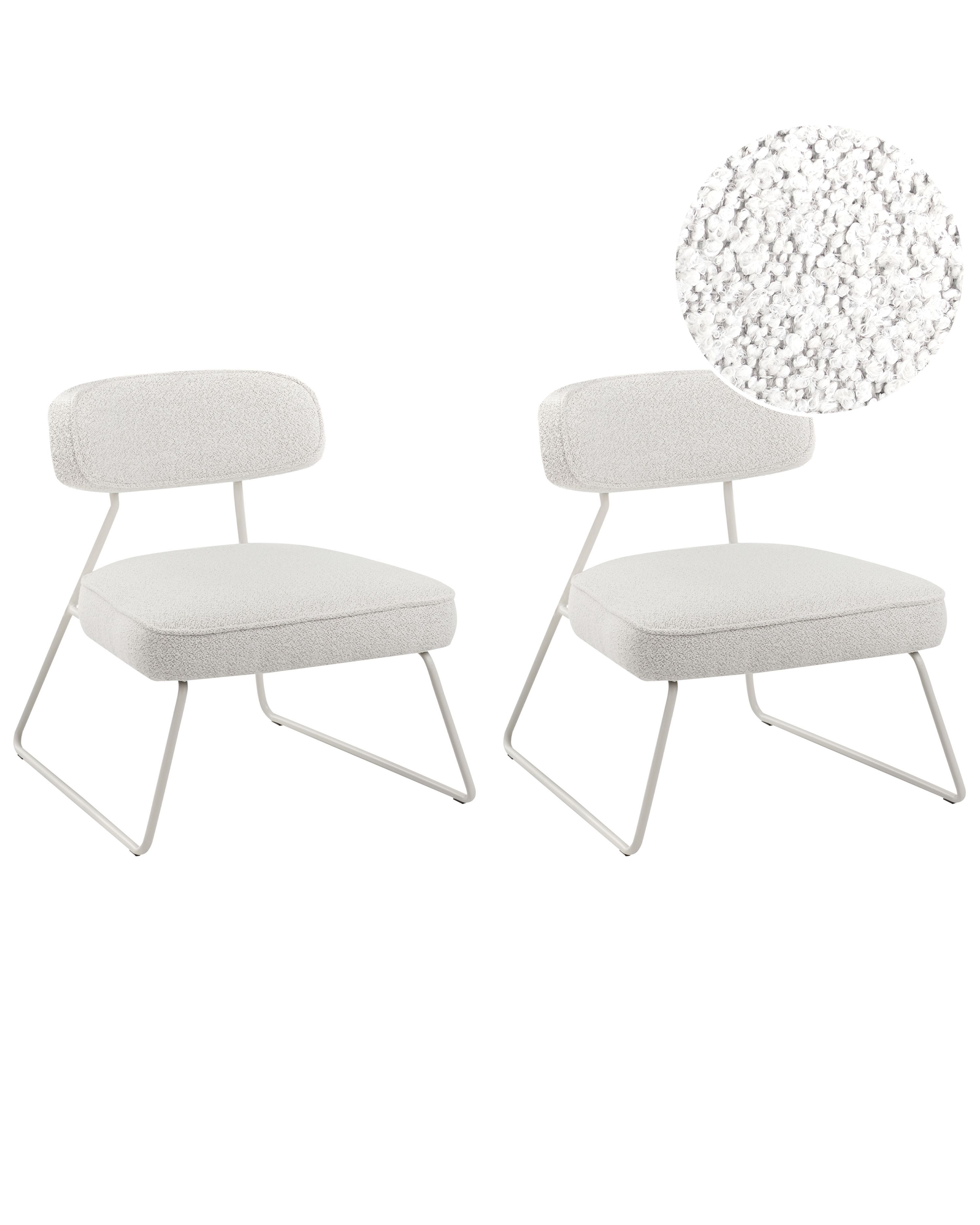 Set of 2 Armchairs FROVI Fabric Off-White