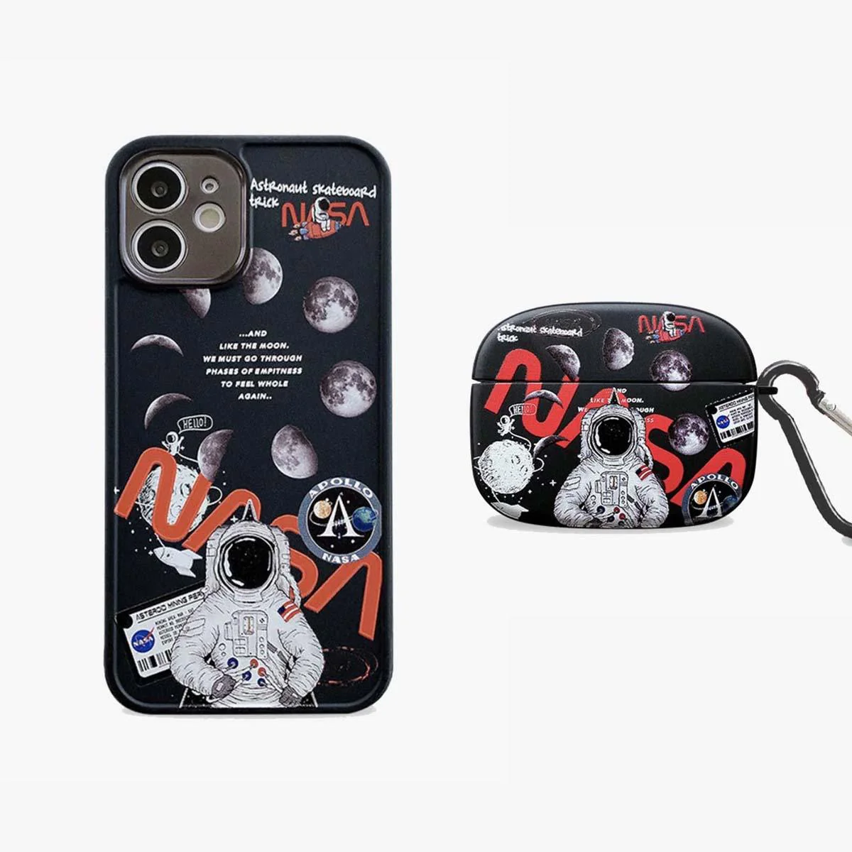 Limited Black Astronaut Phone & AirPods Case | 2-Pack - Wholesale & Influencer