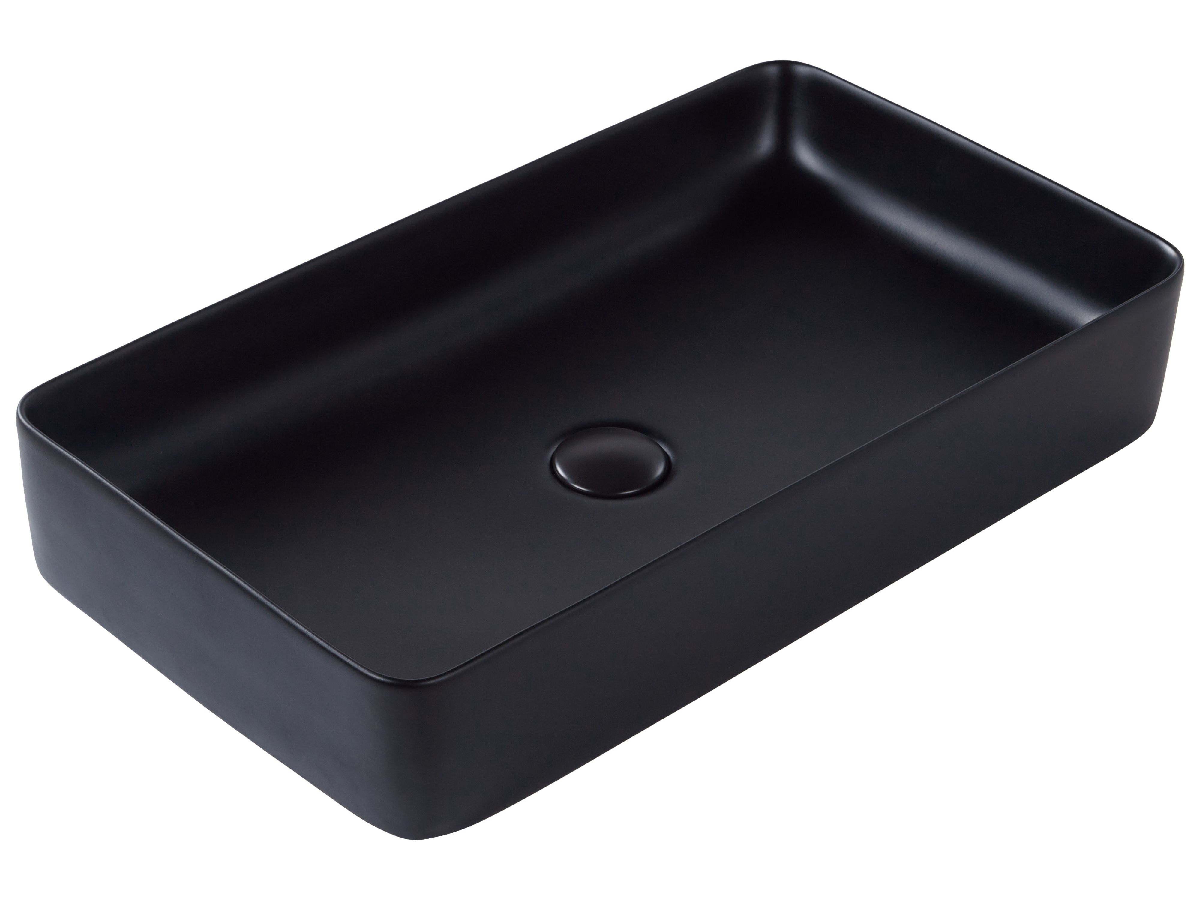 Countertop Basin ULUA 610 x 350 mm Ceramic Black